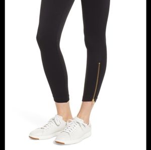 Spanx gold zipper detail leggings